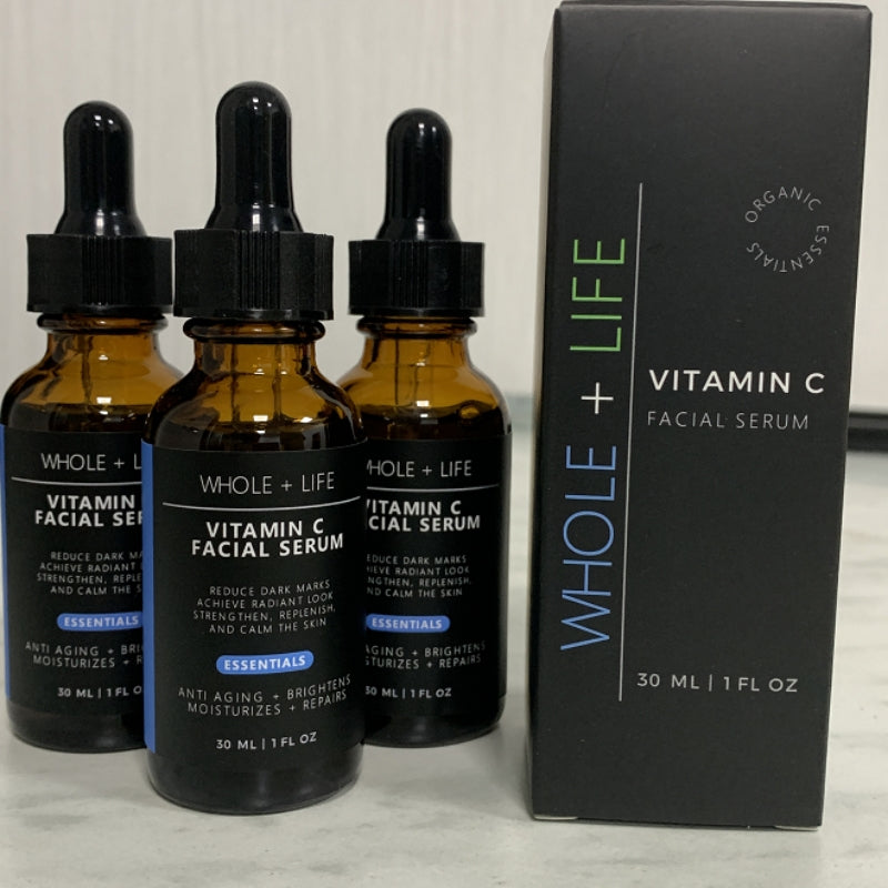 Vitamin C and hyaluronic acid brightening serum for dark spots