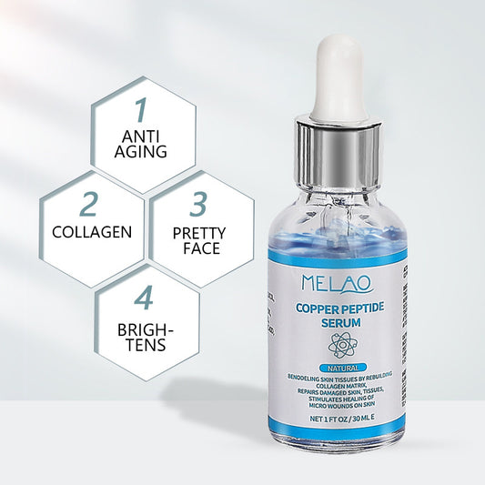 Copper peptide serum bottle with dropper