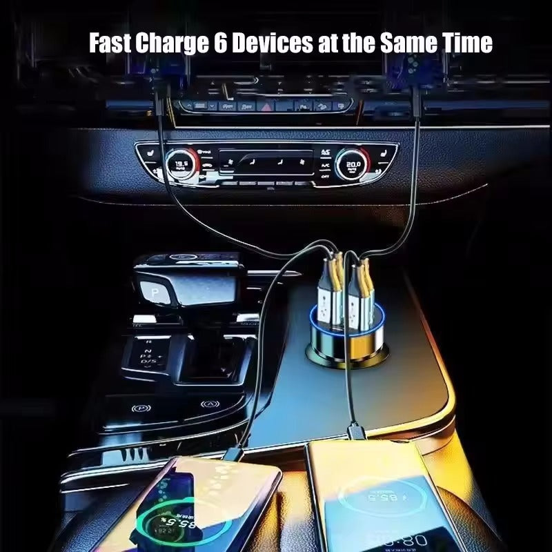 350W USB Car Charger PD QC3.0 USB C Car Phone Charger Type C Adapter for iPhone Samsung Huawei Xiaomi Quick Charge 