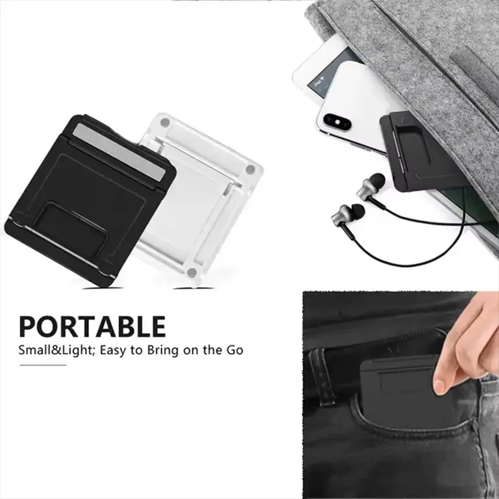 Black Universal Foldable Desk Phone Holder Mount Stand for Samsung S20 Plus Ultra Note 10 IPhone 11 Mobile Phone Tablet Desktop Holder