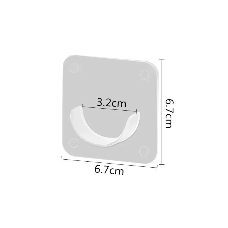 2Pcs Punch-free Household Telescopic Pole Support Sticker Nail-Free Adjustable Rod Holder Crossbar Wall Hooks Fixing Bracket