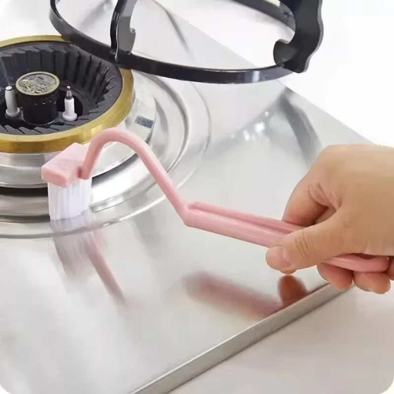 Multifunctional Toilet Cleaning Brush S Shape Portable WC Scrubber Curved Side Bending Handle Corner Handle Curved Brush