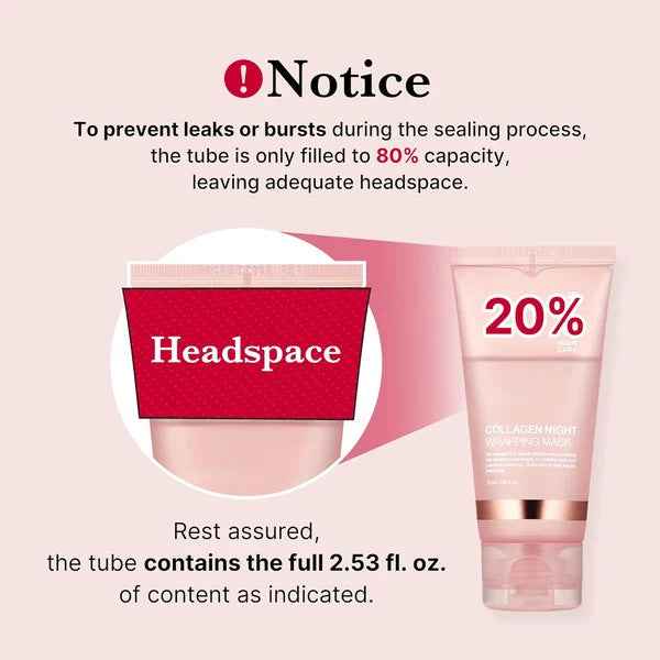 Brushing collagen overnight mask onto the face