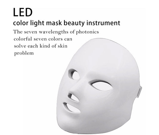 Rigid LED face mask worn hands-free