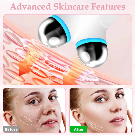 Microcurrent face lift device held against the jawline