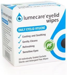 Lumecare Eyelid Wipes, 5 Packs of 20