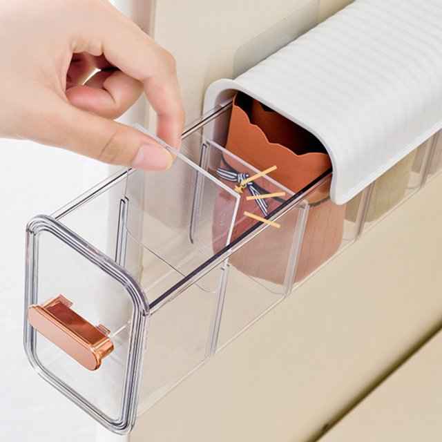 3 Pack Wall Hanging Transparent Underwear, Panties & Socks Storage Organizer – Random Colours