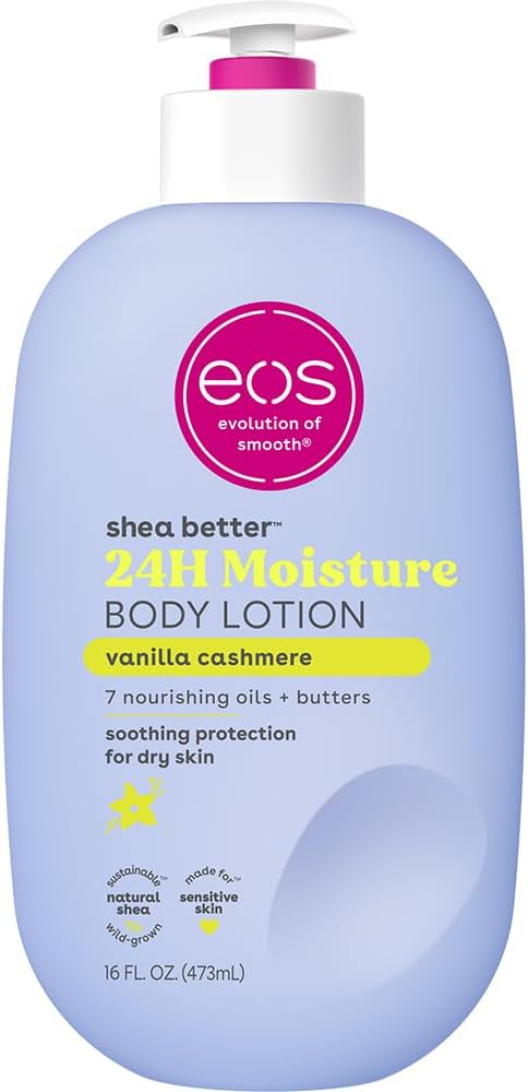 eos vanilla cashmere body lotion shea better 24hr moisture - 16 oz/473 ml
