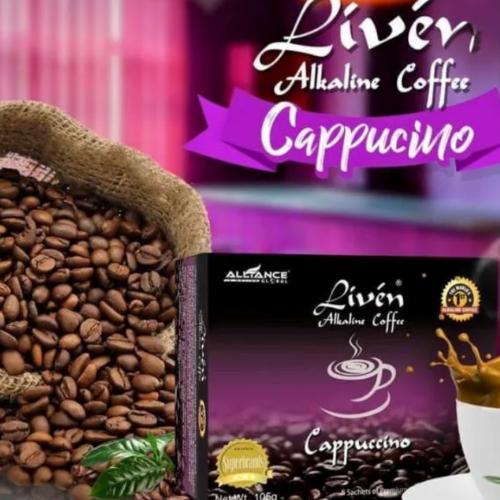 Liven Cappuccino Alkaline Coffee – World’s 1st Alkaline Coffee, 20 Sachets