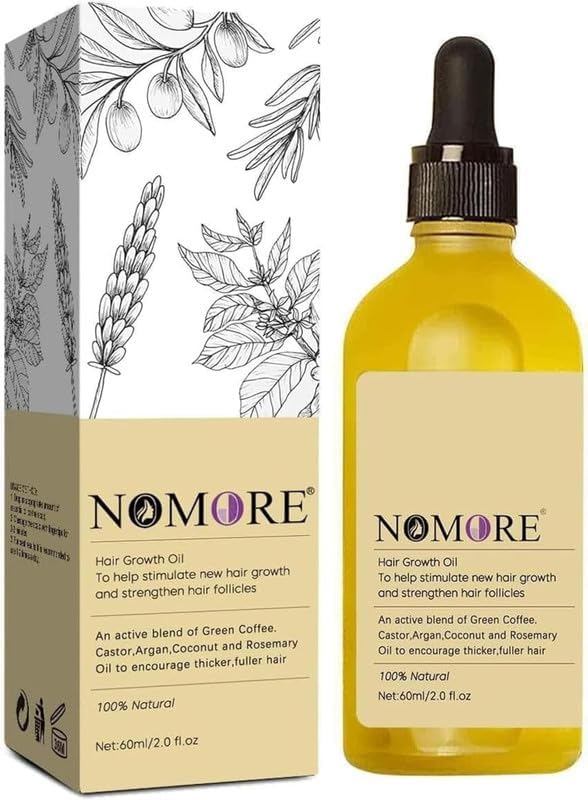 NOMORE Hair Growth Oil - Stimulate New Hair Growth & Strengthen Follicles I Formula: 100% Natural Oils