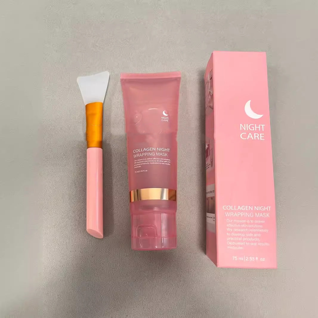 Overnight wrapping mask with long application brush