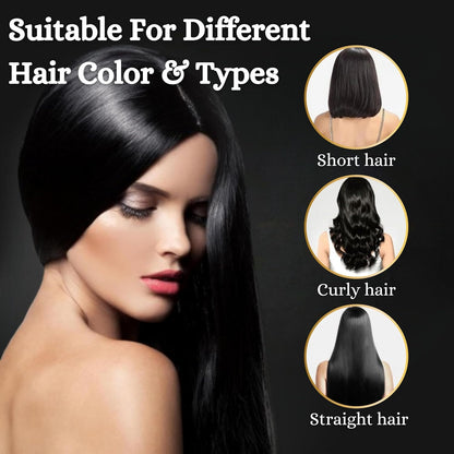 NOMORE Black Hair Dye Shampoo, Semi-Permanent Hair Color Shampoo for Women and Men, Quick & Natural Hair Color Solution