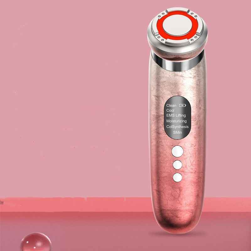 Rechargeable ultrasonic facial device on its stand
