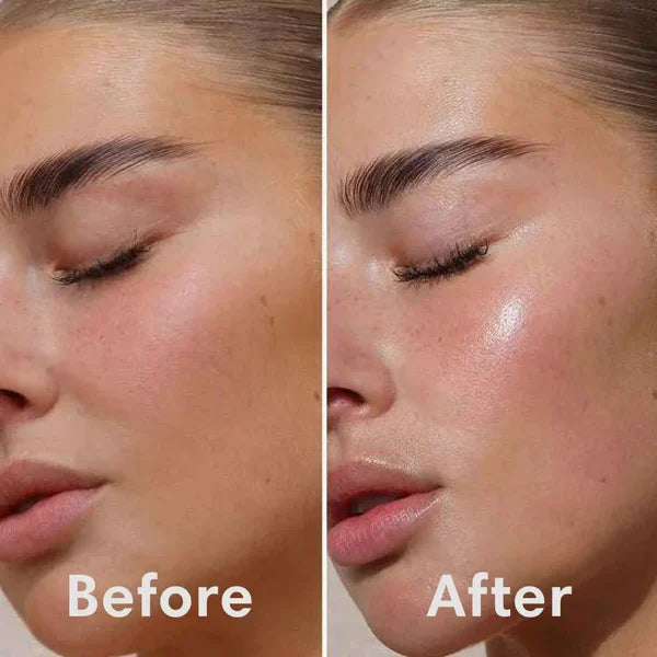 Rinsing off the collagen overnight mask in the morning