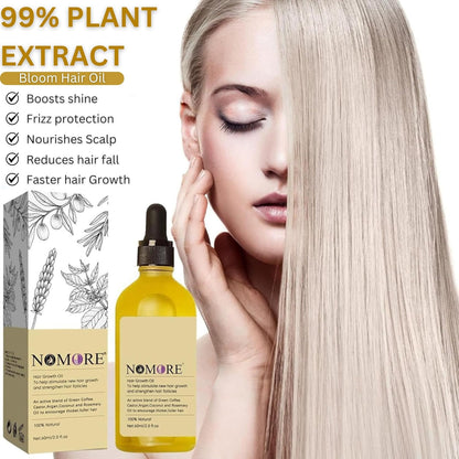 NOMORE Hair Growth Oil - Stimulate New Hair Growth & Strengthen Follicles I Formula: 100% Natural Oils