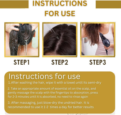 NOMORE Hair Growth Oil - Stimulate New Hair Growth & Strengthen Follicles I Formula: 100% Natural Oils