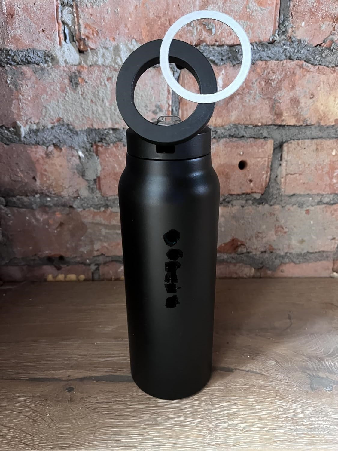 Bottle Gym and Sport Flask with Adjustable Phone Holder/Tripod | 700ml Stainless Steel Insulated Bottle with Magnetic Leak-Proof Lid | Nozzled and Screw-Topped | 24 Hours Cold, 12 Hours Hot