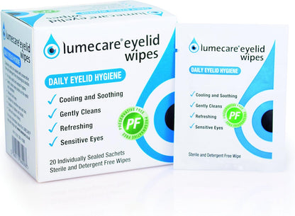 Lumecare Eyelid Wipes, 5 Packs of 20