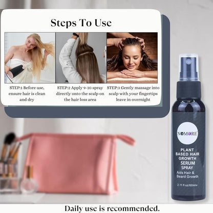 NOMORE Hair growth spray - Nurturing Scalp and Effective Hair Thickening for Women and Men