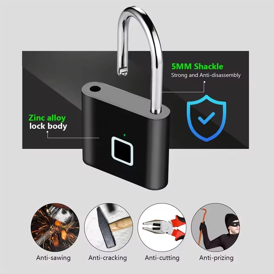 Fingerprint Smart Padlock – Keyless Waterproof Digital Lock