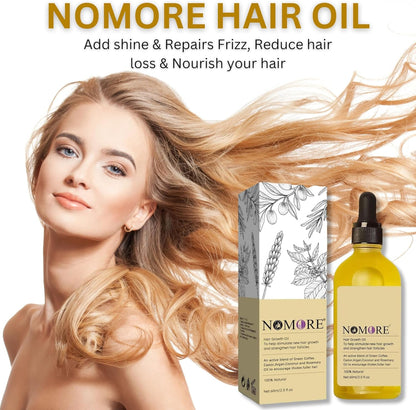 NOMORE Hair Growth Oil - Stimulate New Hair Growth & Strengthen Follicles I Formula: 100% Natural Oils