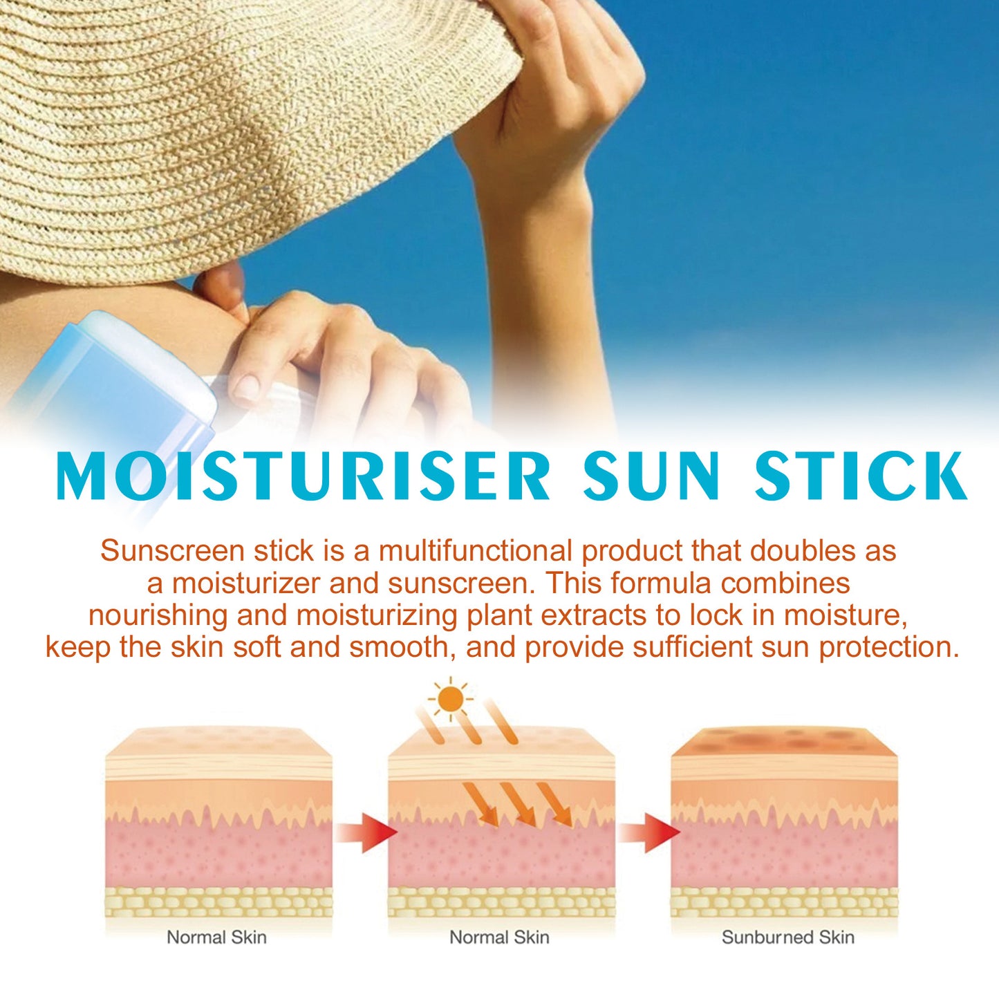 SPF sun stick and box contents