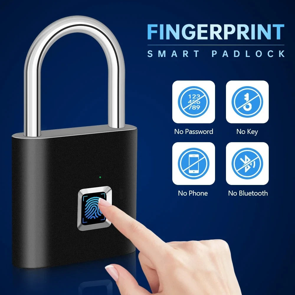 Fingerprint Smart Padlock – Keyless Waterproof Digital Lock