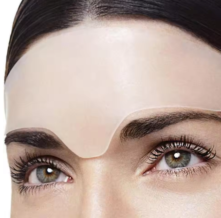 Reusable silicone anti-wrinkle forehead and eye patch set