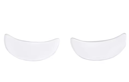 Silicone forehead and eye patch close-up