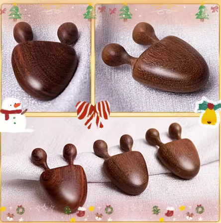 Snail-shaped sandalwood face massage tool