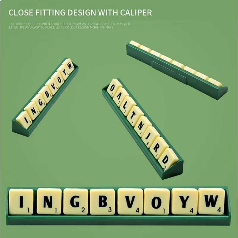 -4 People English Spelling Solitaire Box Educational Toys Travel English Alphabet