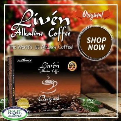 Liven Original Alkaline Coffee – World’s 1st Alkaline Coffee, 20 Sachets