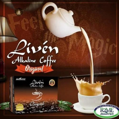 Liven Original Alkaline Coffee – World’s 1st Alkaline Coffee, 20 Sachets