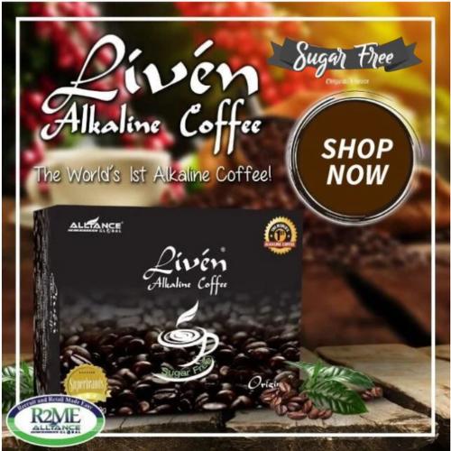 Liven Sugar Free Alkaline Coffee – World’s 1st Alkaline Coffee, 20 Sachets