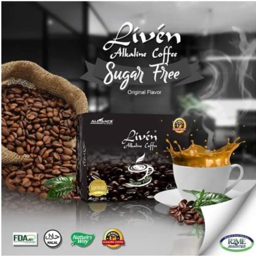 Liven Sugar Free Alkaline Coffee – World’s 1st Alkaline Coffee, 20 Sachets