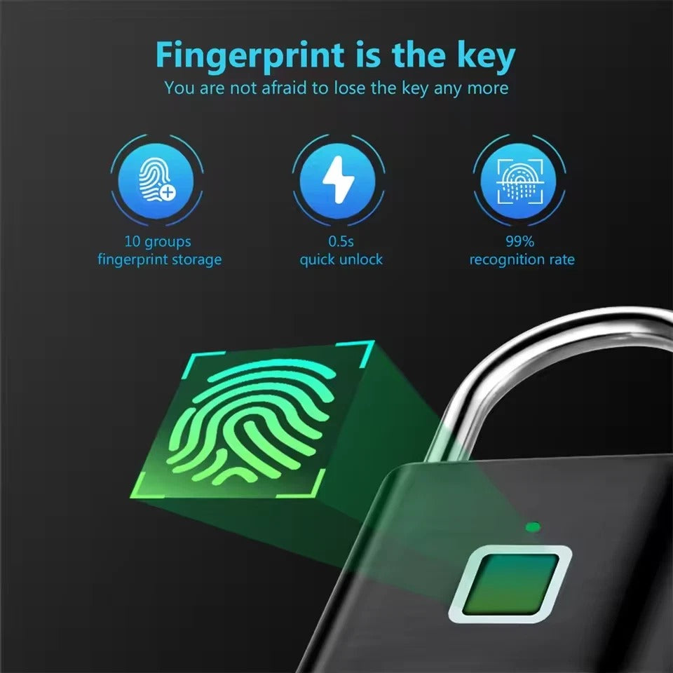 Fingerprint Smart Padlock – Keyless Waterproof Digital Lock