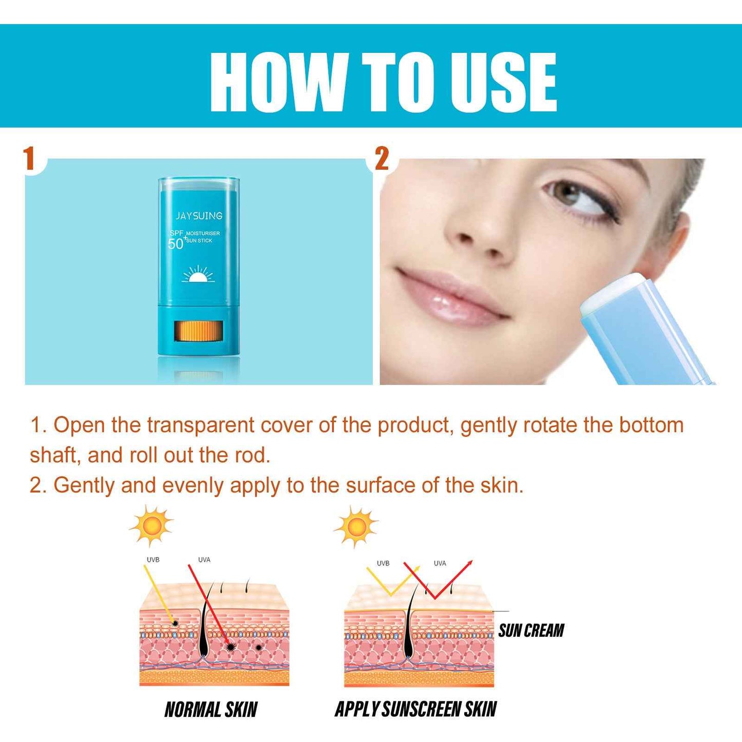 Mineral sunscreen stick packaging