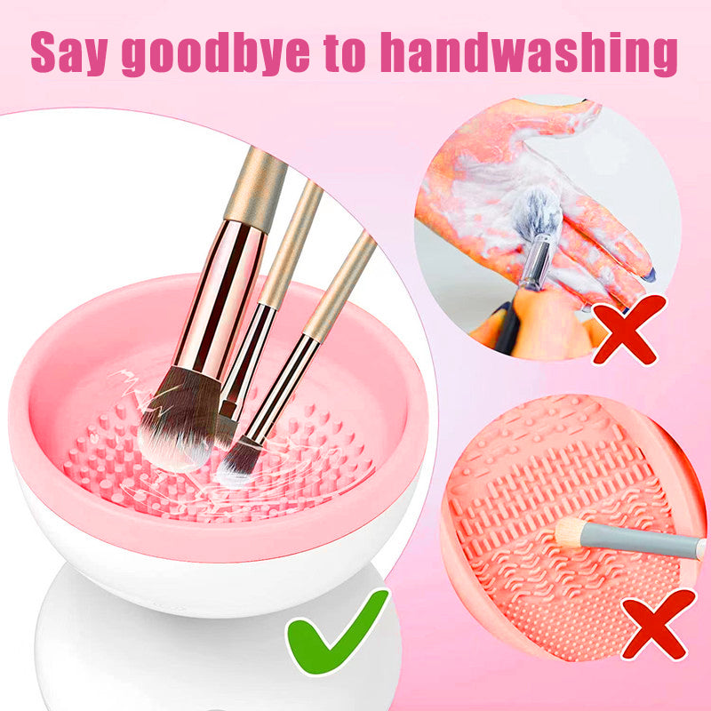 Brush cleaner bowl and USB charging base
