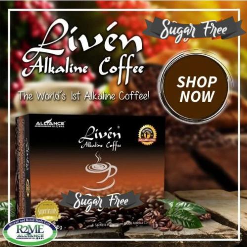 Liven Sugar Free Alkaline Coffee – World’s 1st Alkaline Coffee, 20 Sachets