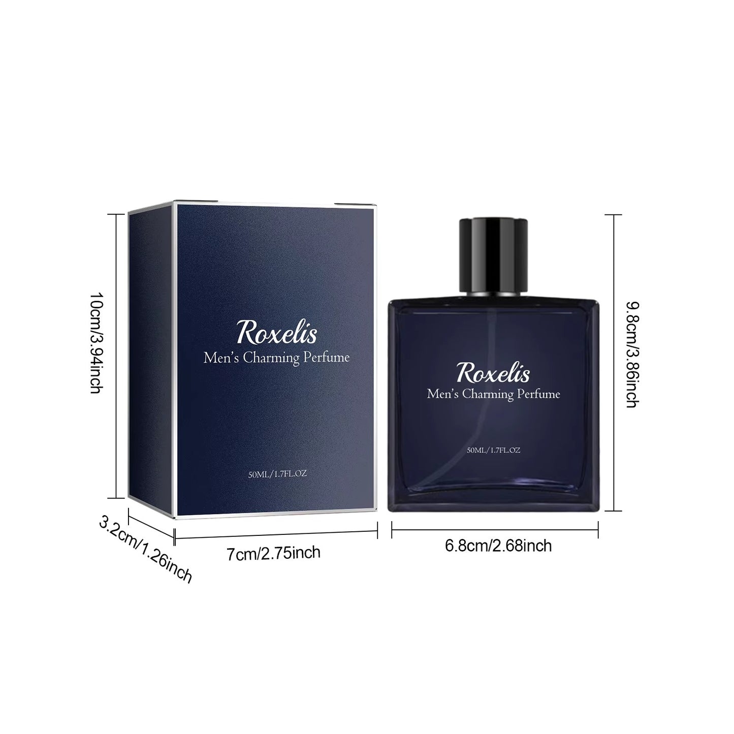 Roxelis 50ml Men Glamour Perfume Spray Cologne Light Fragrance Fresh Pheromone Romantic Couple Dating