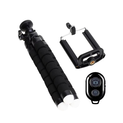 Tripods Tripod For Phone Mobile Camera Holder Clip Smartphone Monopod Tripe Stand Octopus Mini Tripod Stativ For Phone Remote BlackT