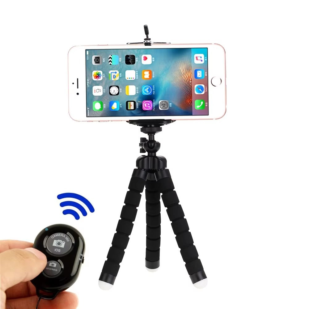 Tripods Tripod For Phone Mobile Camera Holder Clip Smartphone Monopod Tripe Stand Octopus Mini Tripod Stativ For Phone Remote BlackT