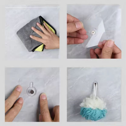 Self-Adhesive Hook Strong Adhesive Picture Frame Nails Hooks Transparent Seamless Wall Hangers Hanging Clock Wall Sticker Holder 10pcs&nbsp;