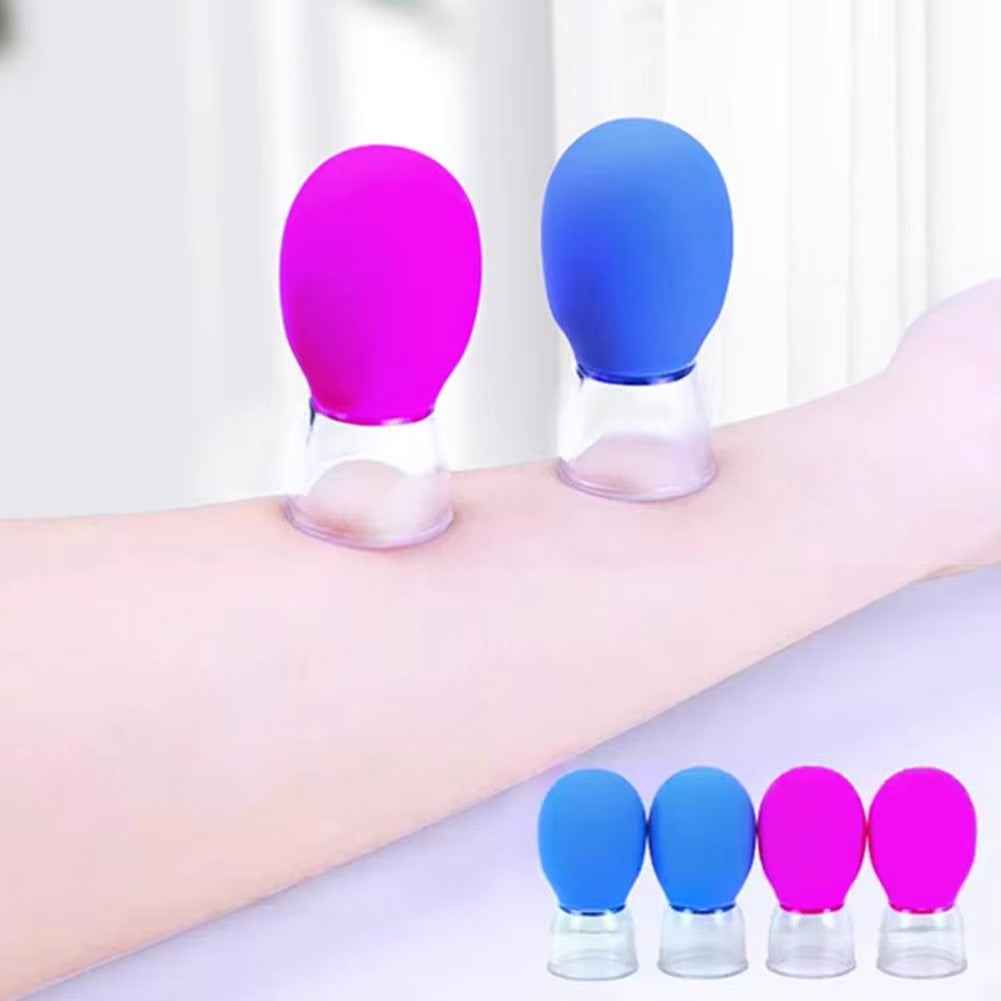 Silicone facial cupping set with face and eye massage cups