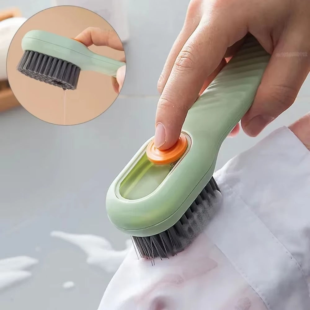 1Pcs Multifunction Cleaning Shoe Brush Soft Automatic Liquid Shoe Brush Long Handle Clothes Soap Brush with Hook Clean Tool