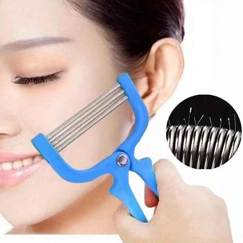 Facial hair epilator for peach fuzz, lip and brow