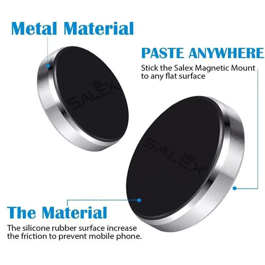 Magnetic Car Phone Holder Universal Car Phone Stand for iPhone Xiaomi Huawei Samsung Dashboard Wall Mounted Car Magnet Sticker Silver