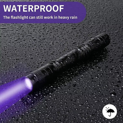 UV Flashlight 395nm Ultraviolet Torch With Pen Clip Portable