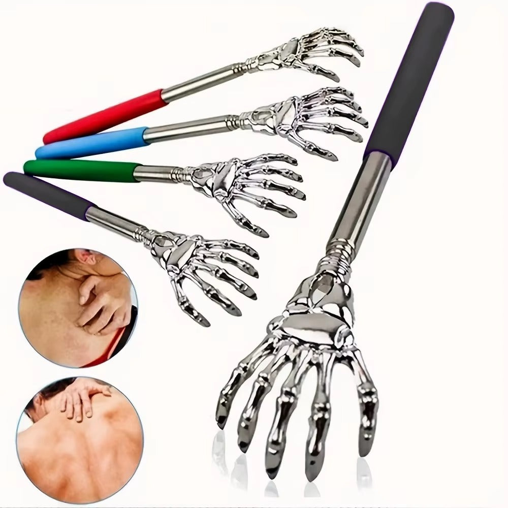 Portable Extendable Back Scratcher Stainless Steel Telescoping Back Scratcher for Both Human and Pets Extendable Back Massager black