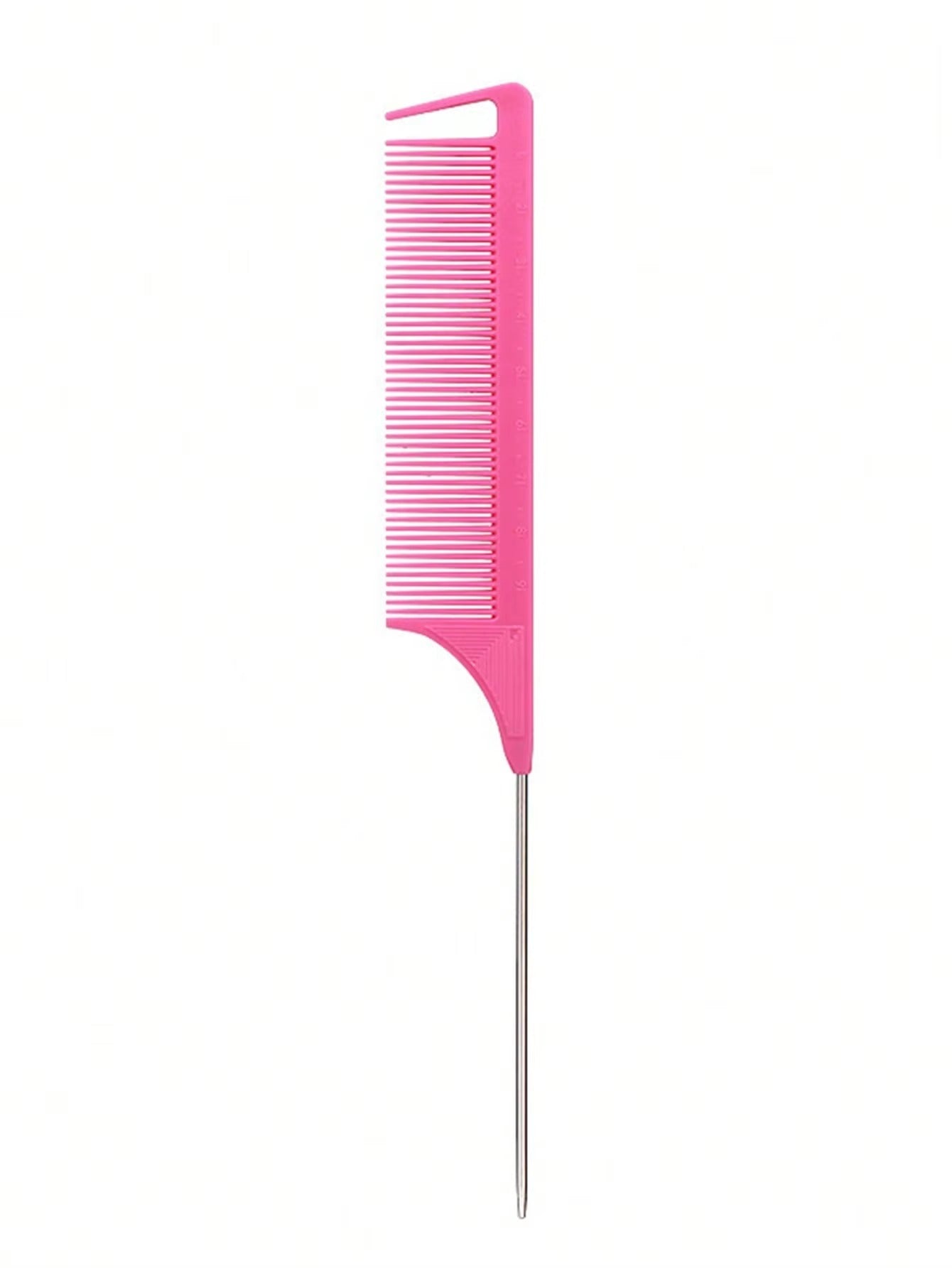 pink stainless steel pointed tail hair professional hair comb hair brush salon hair styling tool hair comb Special for real hair wigs